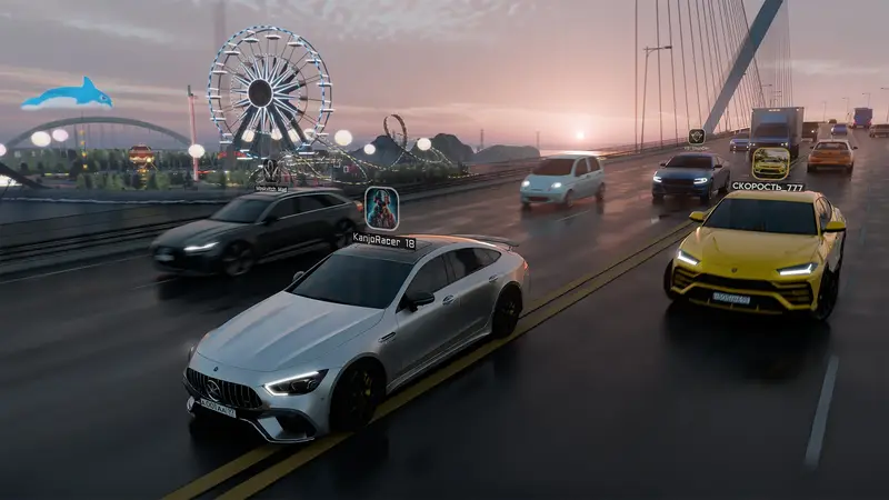A lineup of cars in the Traffic Racer Russian garage
